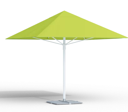 Zahradní slunečník bez volánu ve světle zelené barvě rozměr 300x300