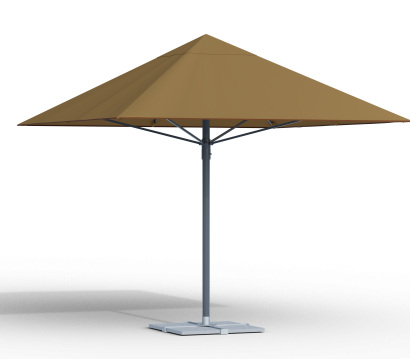 Zahradní slunečník hnědý s antracitovou konstrukcí